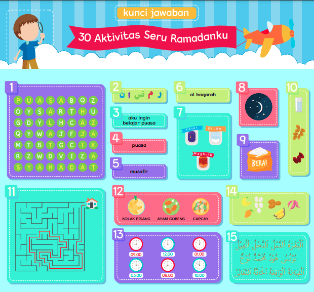 Kunci Jawaban 30 Aktivitas Seru Ramadanku - Penerbit Ahlan