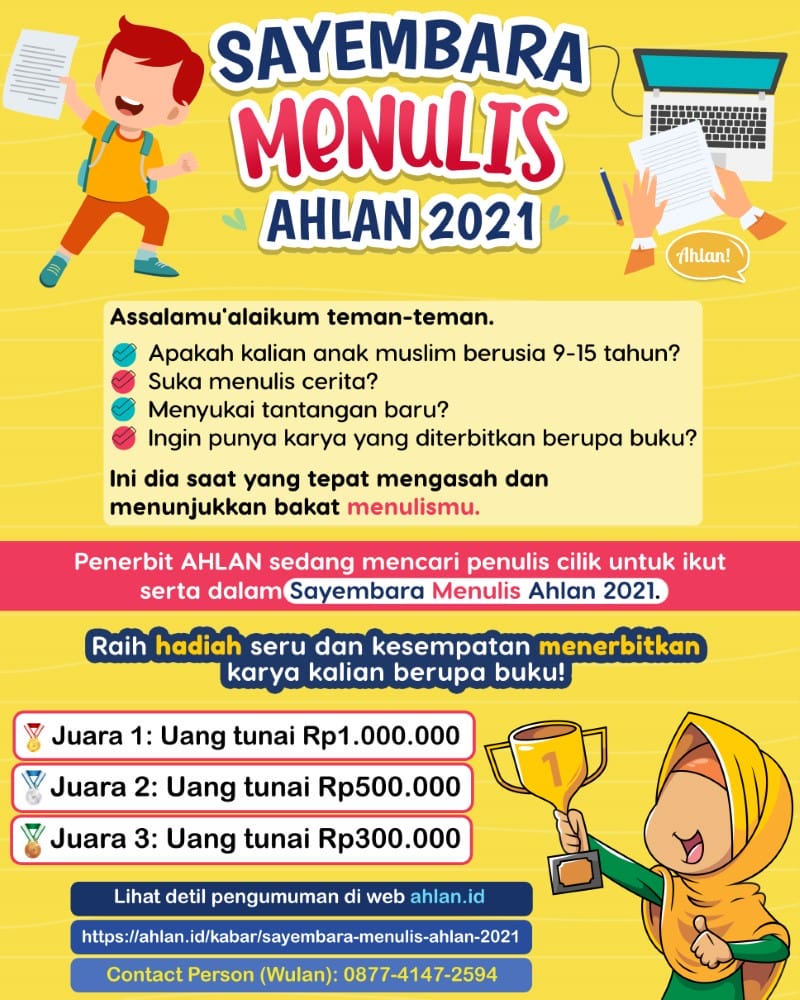 Sayembara Menulis Ahlan 2021 - Penerbit Ahlan